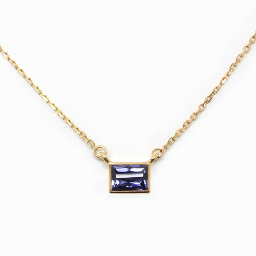 Collier rectangle Iolite | EMPREINTES Paris - EMPREINTES Paris