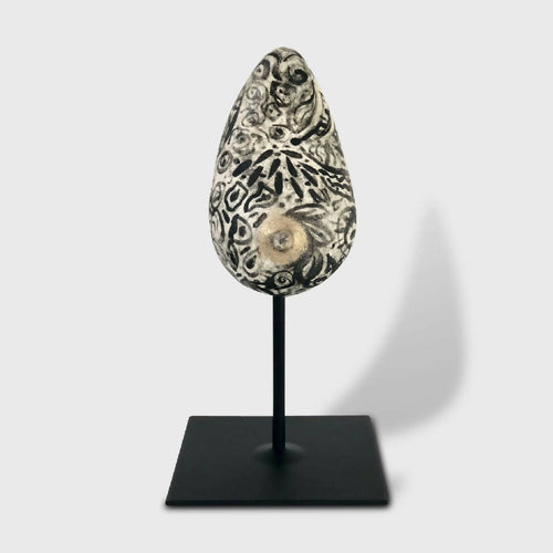 Sculpture sein Grès noir et beige + or | EMPREINTES Paris - EMPREINTES Paris