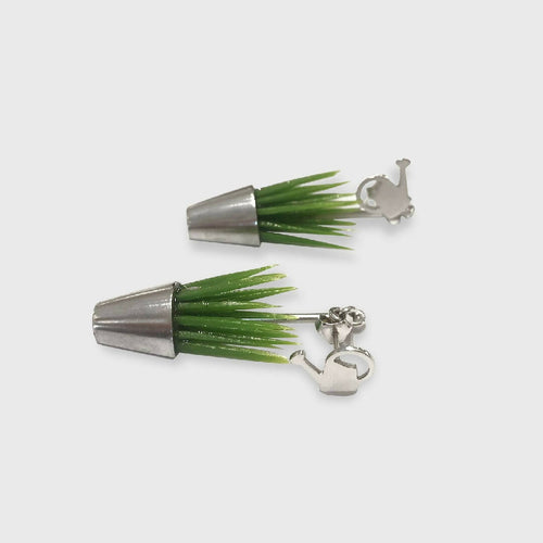 Boucles d'oreilles herbe et arrosoirs | EMPREINTES Paris - EMPREINTES Paris