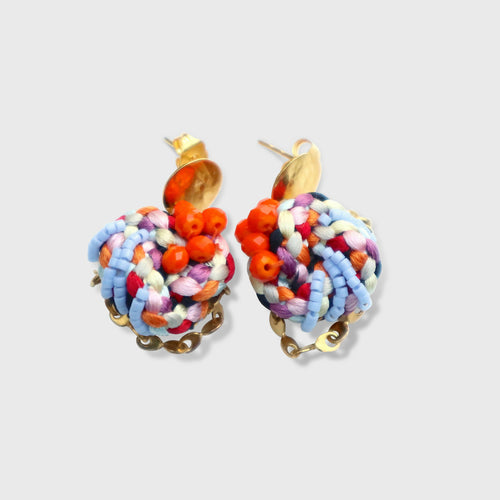 Boucles d'oreilles Kabuki Orange | EMPREINTES Paris - EMPREINTES Paris