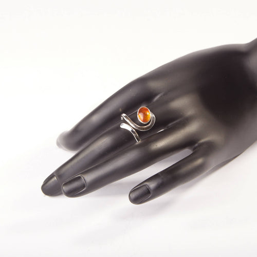 Bague PERCE NEIGE en argent avec une ambre. | EMPREINTES Paris - EMPREINTES Paris