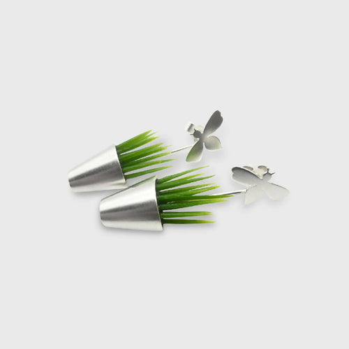 Boucles d'oreilles herbe et abeilles | EMPREINTES Paris - EMPREINTES Paris
