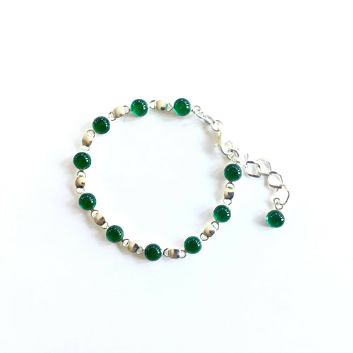 Bracelet Billes vert émeraude | EMPREINTES Paris - EMPREINTES Paris