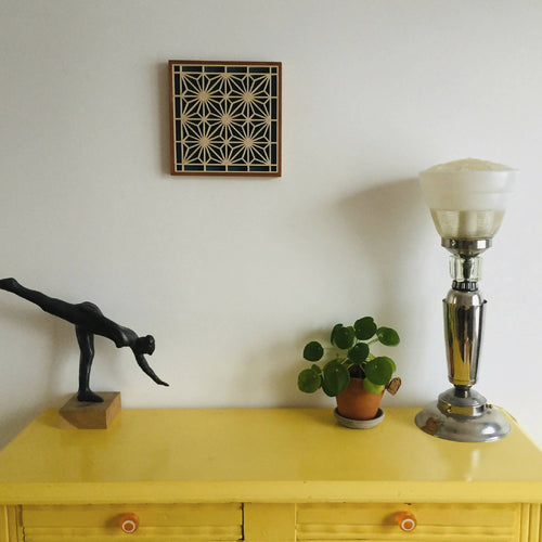 Cadre Kumiko - Asa-No-Ha - Bleu | EMPREINTES Paris - EMPREINTES Paris