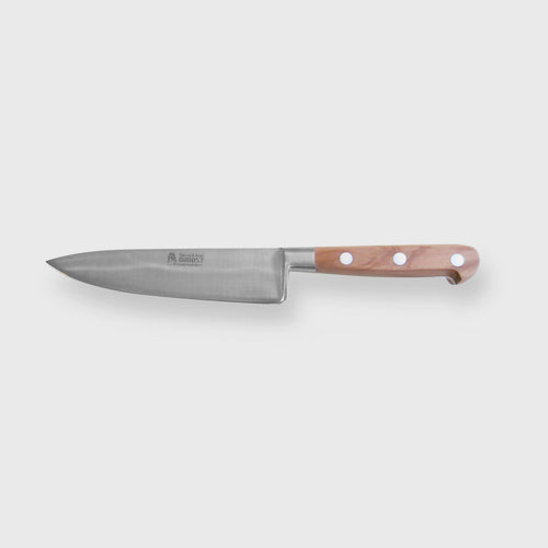 Couteau de cuisine forgé 20 cm en bois d'olivier ou bouleau teinté | EMPREINTES Paris - EMPREINTES Paris