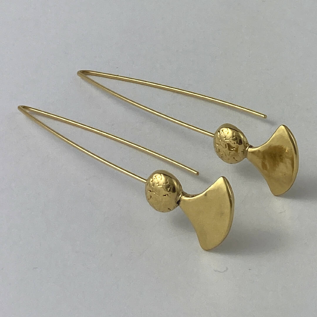 Boucles d’oreilles en étain doré 9 | EMPREINTES Paris