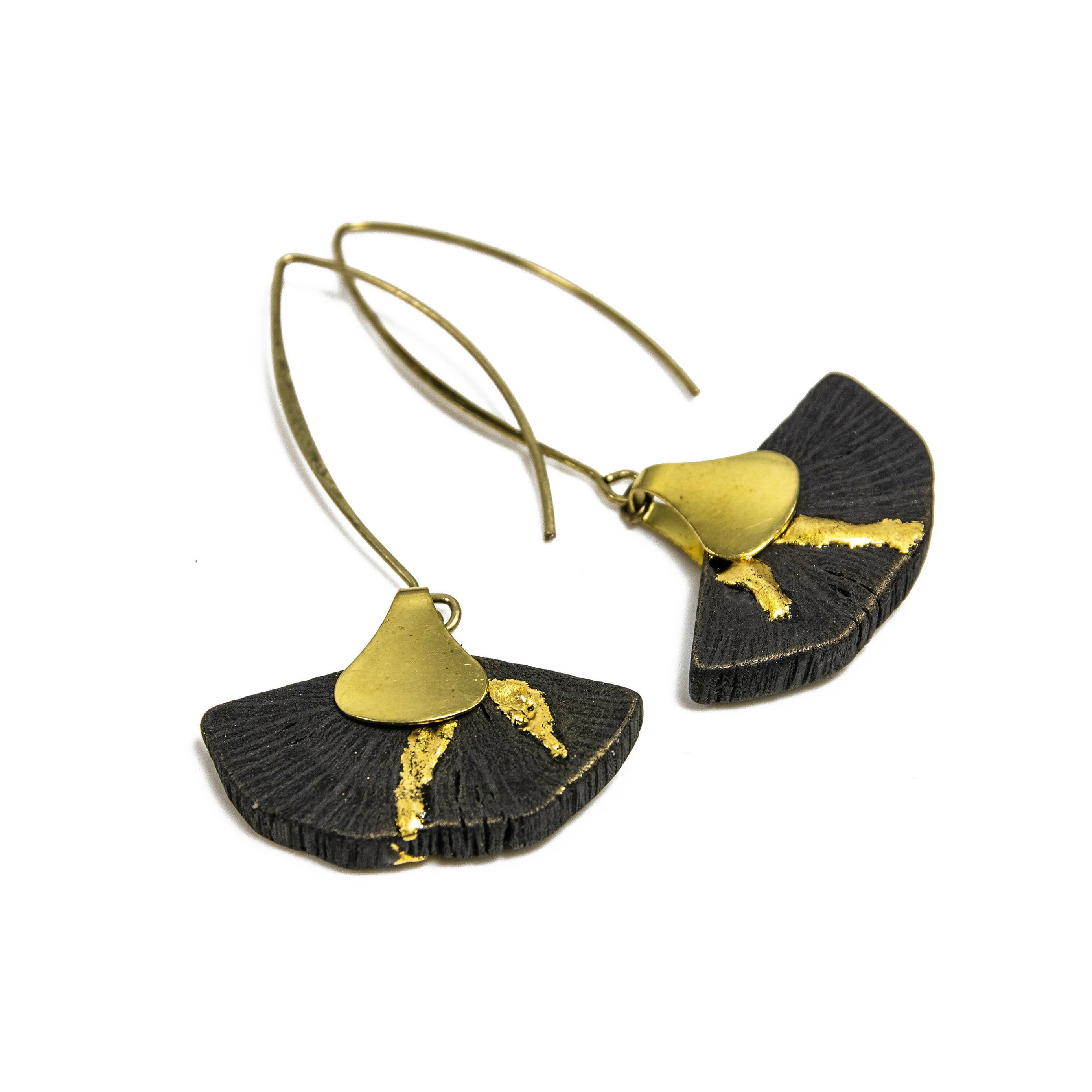 Boucles d’oreilles HIME-SASHI-DAI-KINTSUGI-GINKO 3 | EMPREINTES Paris