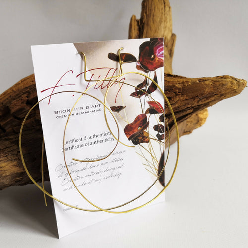 Créoles sur le fil Or 18 carats | EMPREINTES Paris - EMPREINTES Paris