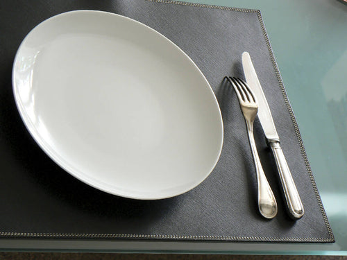 Set de table Gassin en cuir Ebène | EMPREINTES Paris - EMPREINTES Paris