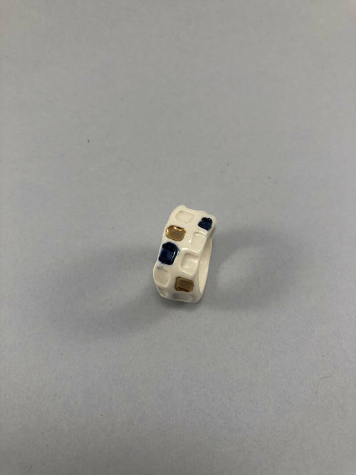 Bague Pixel bleu et or | EMPREINTES Paris - EMPREINTES Paris