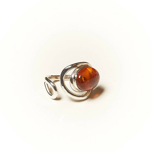 Bague VOLUPTIA en argent avec une ambre. | EMPREINTES Paris - EMPREINTES Paris