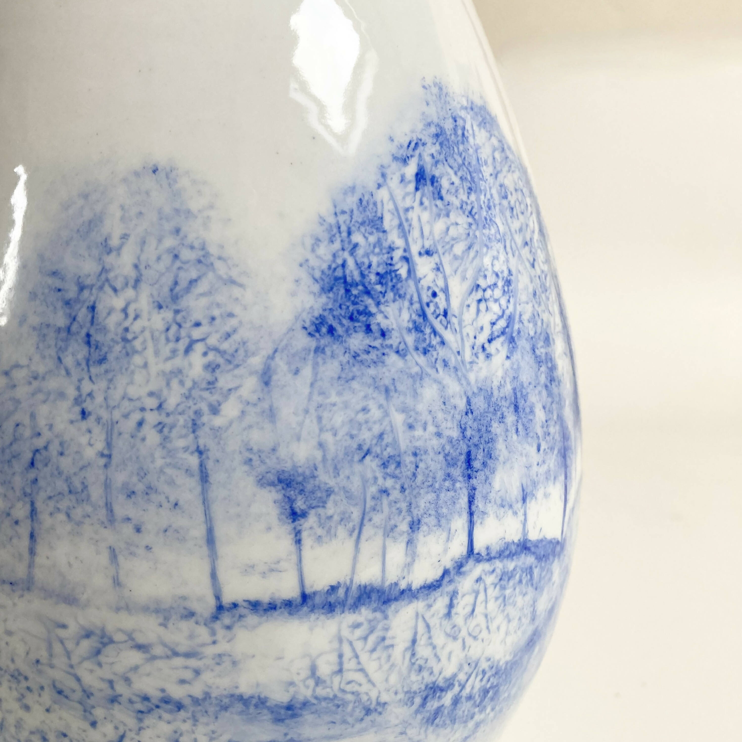 Vase Paysage arboré bleu 2 | EMPREINTES Paris | EMPREINTES Paris