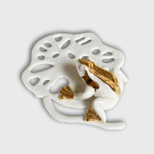 Assiette à pain Grenouille feuille de lotus | EMPREINTES Paris - EMPREINTES Paris