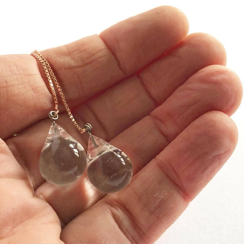 Boucles d'oreilles perles de pluie transparentes | EMPREINTES Paris - EMPREINTES Paris