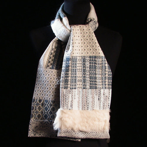 Écharpe hivernale -écru ciel | EMPREINTES Paris - EMPREINTES Paris