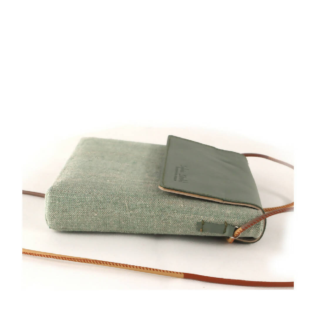 Sac bandoulière Le Petit Carré Vert Eucalyptus | EMPREINTES Paris | EMPREINTES Paris