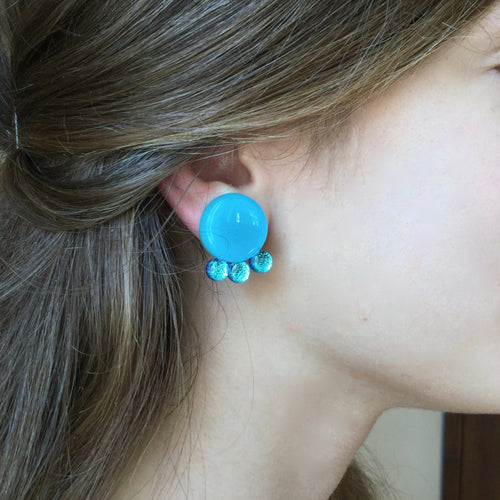 Boucles d'oreilles ROMAINE turquoise | EMPREINTES Paris - EMPREINTES Paris