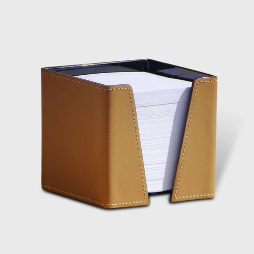 Cube papier cuir camel | EMPREINTES Paris - EMPREINTES Paris
