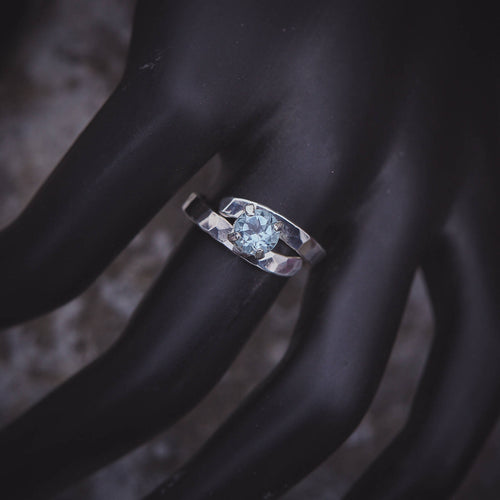 Bague EMULSIA en argent avec une Topaze Bleue | EMPREINTES Paris - EMPREINTES Paris