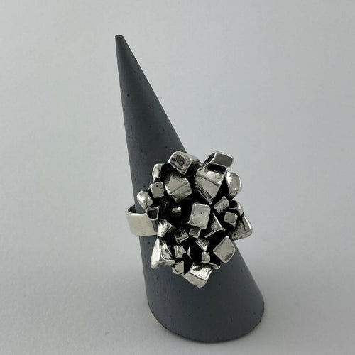 Bague réglable en étain argentée 14 | EMPREINTES Paris - EMPREINTES Paris