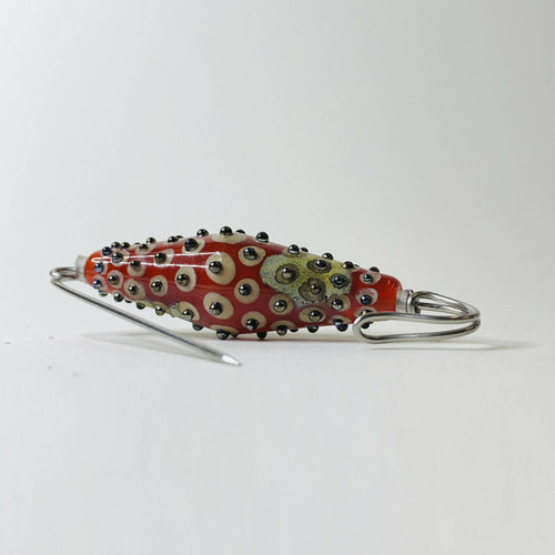 Broche Paon rouge | EMPREINTES Paris - EMPREINTES Paris