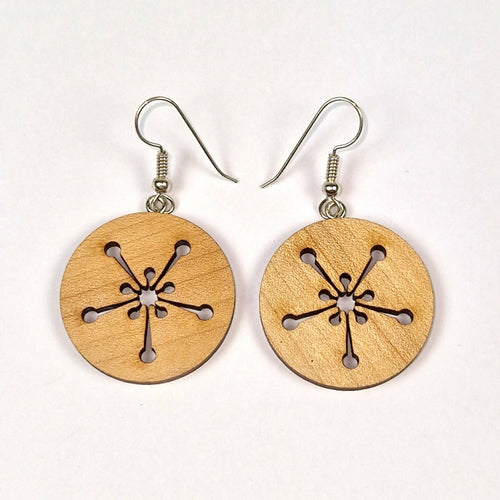 Boucles d'oreilles Atome en cerisier | EMPREINTES Paris - EMPREINTES Paris