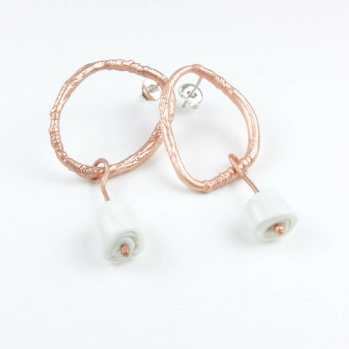 Boucles d'oreilles porcelaine cuivre Oh | EMPREINTES Paris - EMPREINTES Paris