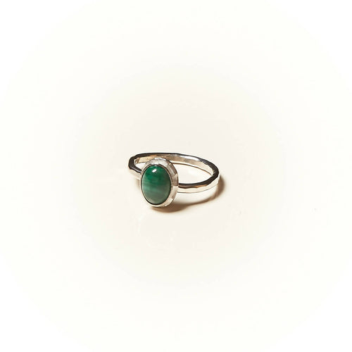 Bague CLASSICA en argent avec une malachite. | EMPREINTES Paris - EMPREINTES Paris