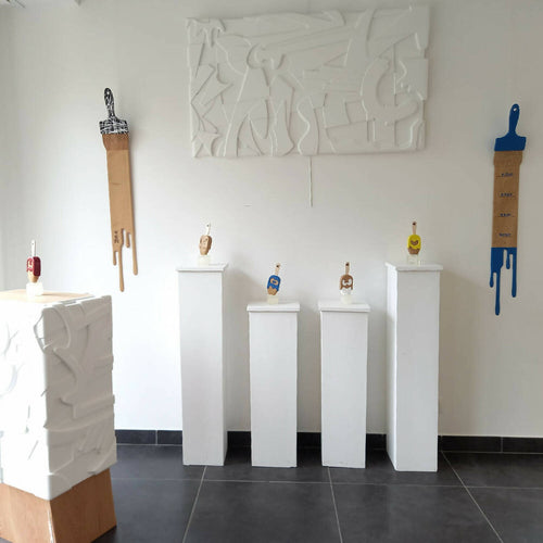 Sculpture murale, COOLure toise bleue | EMPREINTES Paris - EMPREINTES Paris