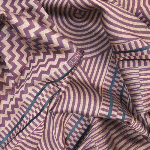 Écharpe maxi Laine Soie Bordeaux Argile CINÉTIQUE | EMPREINTES Paris - EMPREINTES Paris