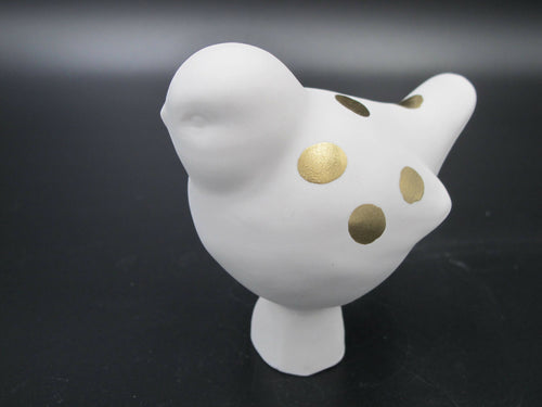 Oiseau porcelaine et Or - Motif gros pois | EMPREINTES Paris - EMPREINTES Paris