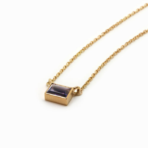 Collier rectangle Iolite | EMPREINTES Paris - EMPREINTES Paris