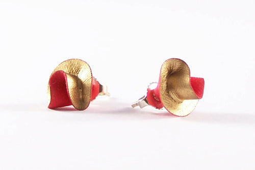 Boucles d'oreilles Synergie rouge et or | EMPREINTES Paris - EMPREINTES Paris