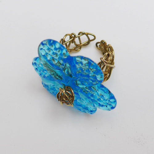 Bague fleur Bleu TREILLE | EMPREINTES Paris - EMPREINTES Paris