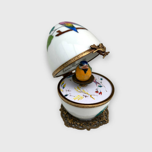 Boite à musique blanche décor oiseau | EMPREINTES Paris - EMPREINTES Paris