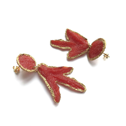 Boucles Sable feuille d'Acanthe safran | EMPREINTES Paris - EMPREINTES Paris