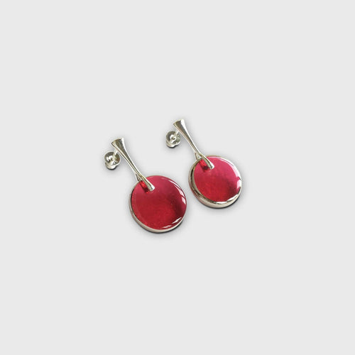 Boucles d'oreilles PLEINE LUNE rose profond | EMPREINTES Paris - EMPREINTES Paris