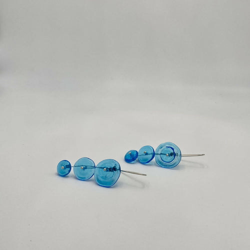 Boucles d'oreilles ricochets bleu transparent | EMPREINTES Paris - EMPREINTES Paris