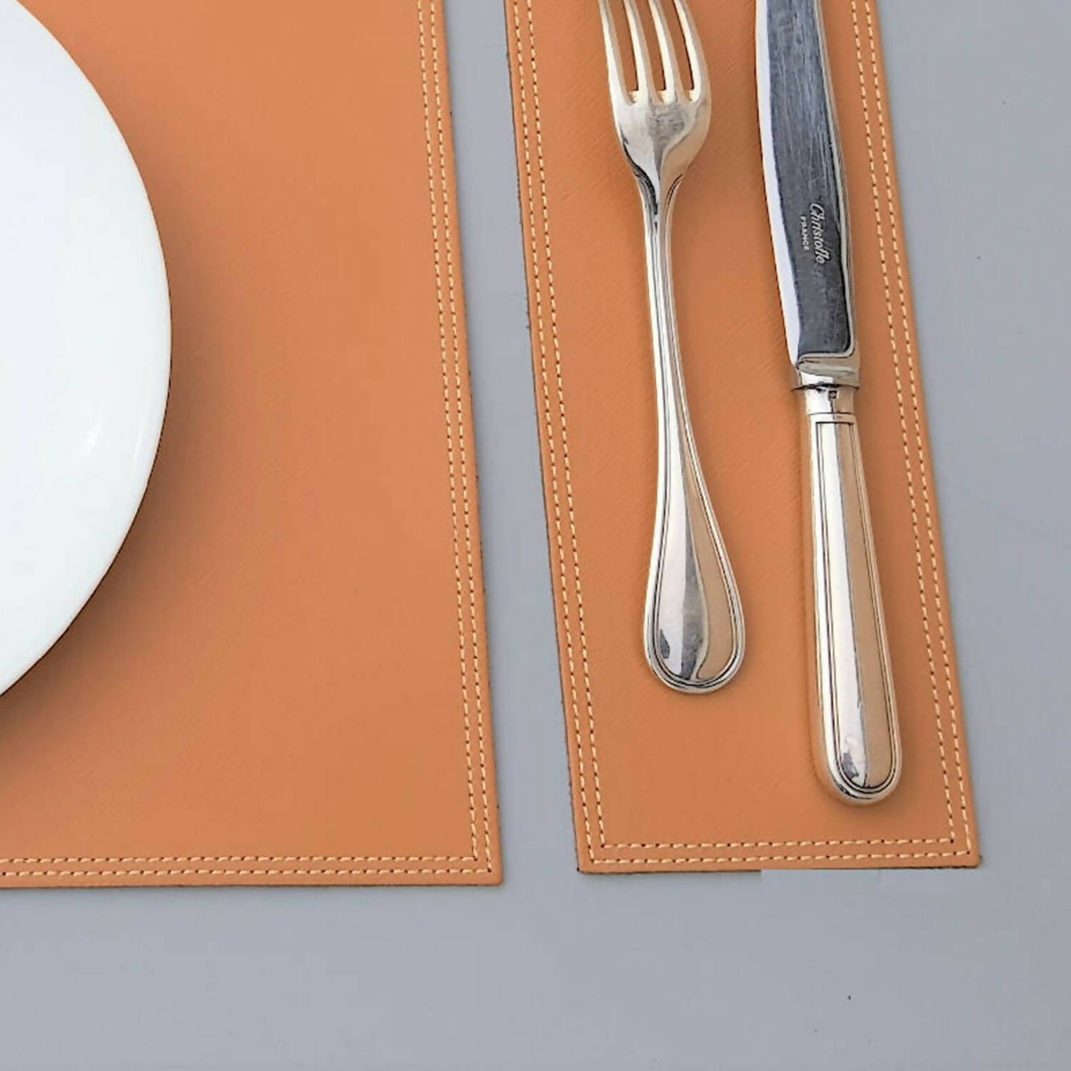 Set de table Grimaud en cuir camel | EMPREINTES Paris