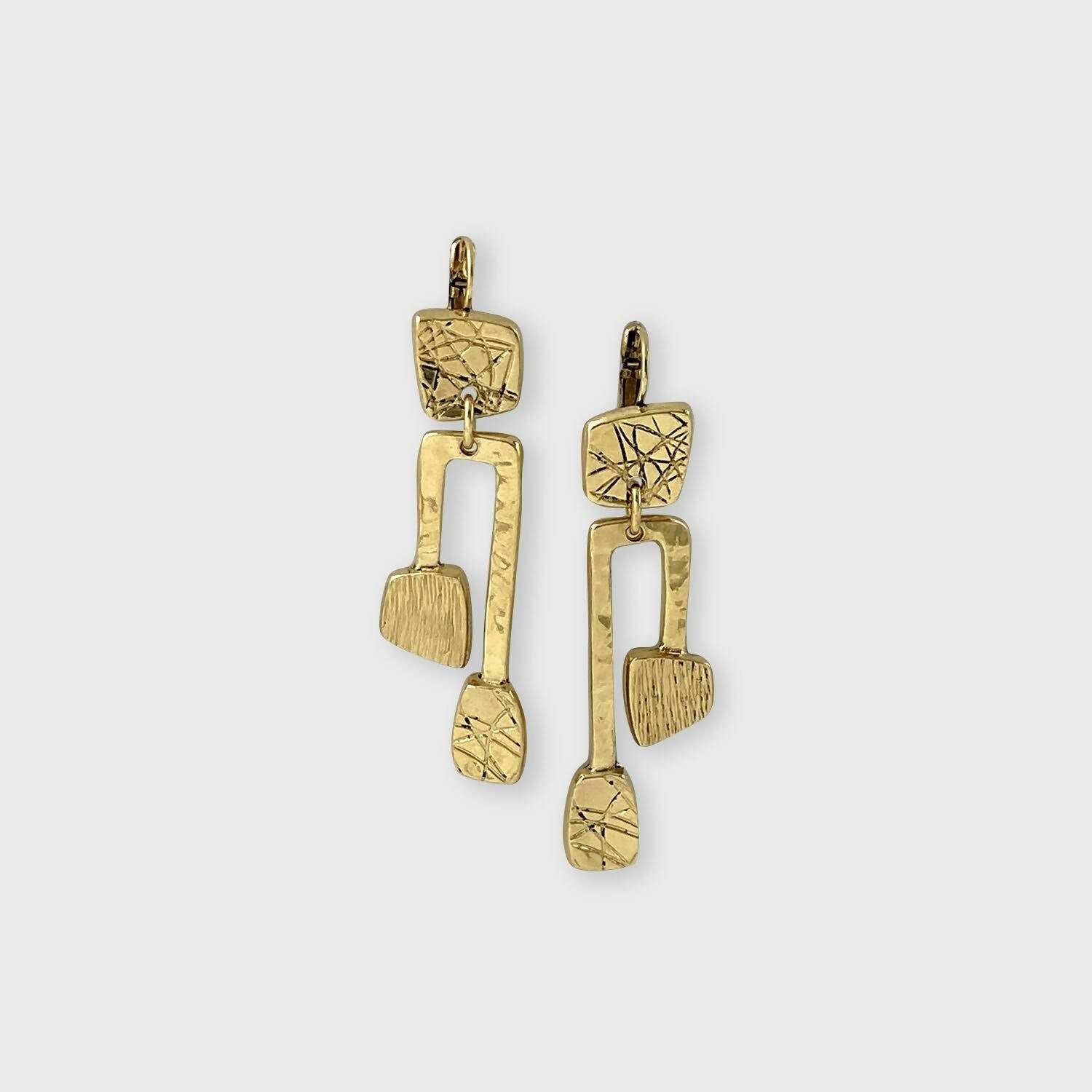 Boucles d’oreilles en étain Doré 14 | EMPREINTES Paris