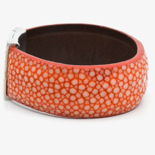 Manchette en galuchat orange | EMPREINTES Paris - EMPREINTES Paris