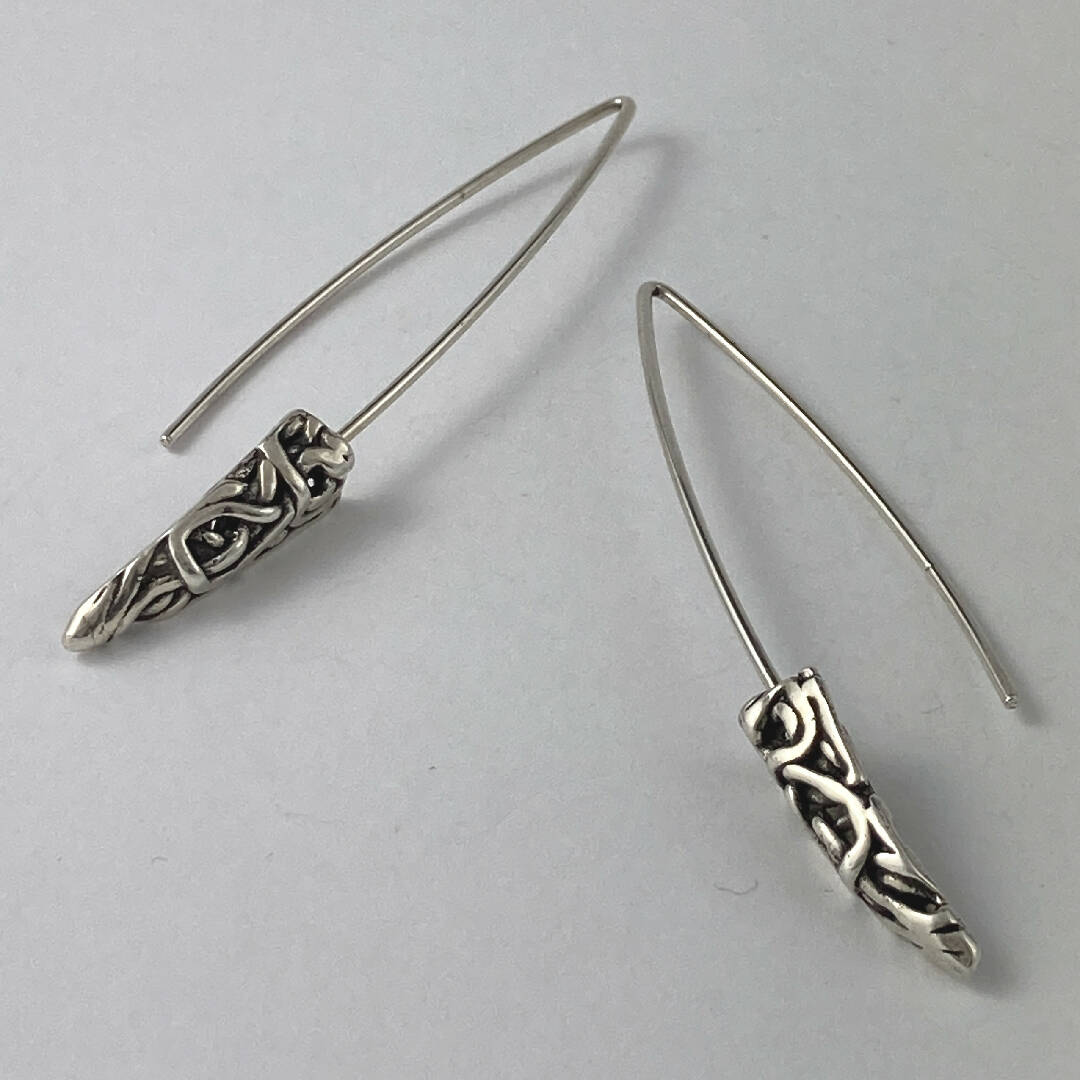 Boucles d’oreilles en étain Argenté 8 | EMPREINTES Paris