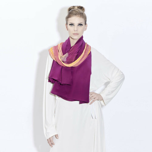 Écharpe Plissée Longue Crêpe de Soie PLICACREPE | EMPREINTES Paris - EMPREINTES Paris