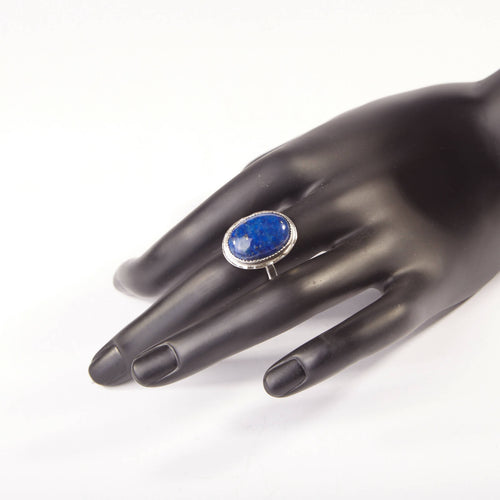 Bague ROSAIA en argent avec un Lapis lazuli. | EMPREINTES Paris - EMPREINTES Paris