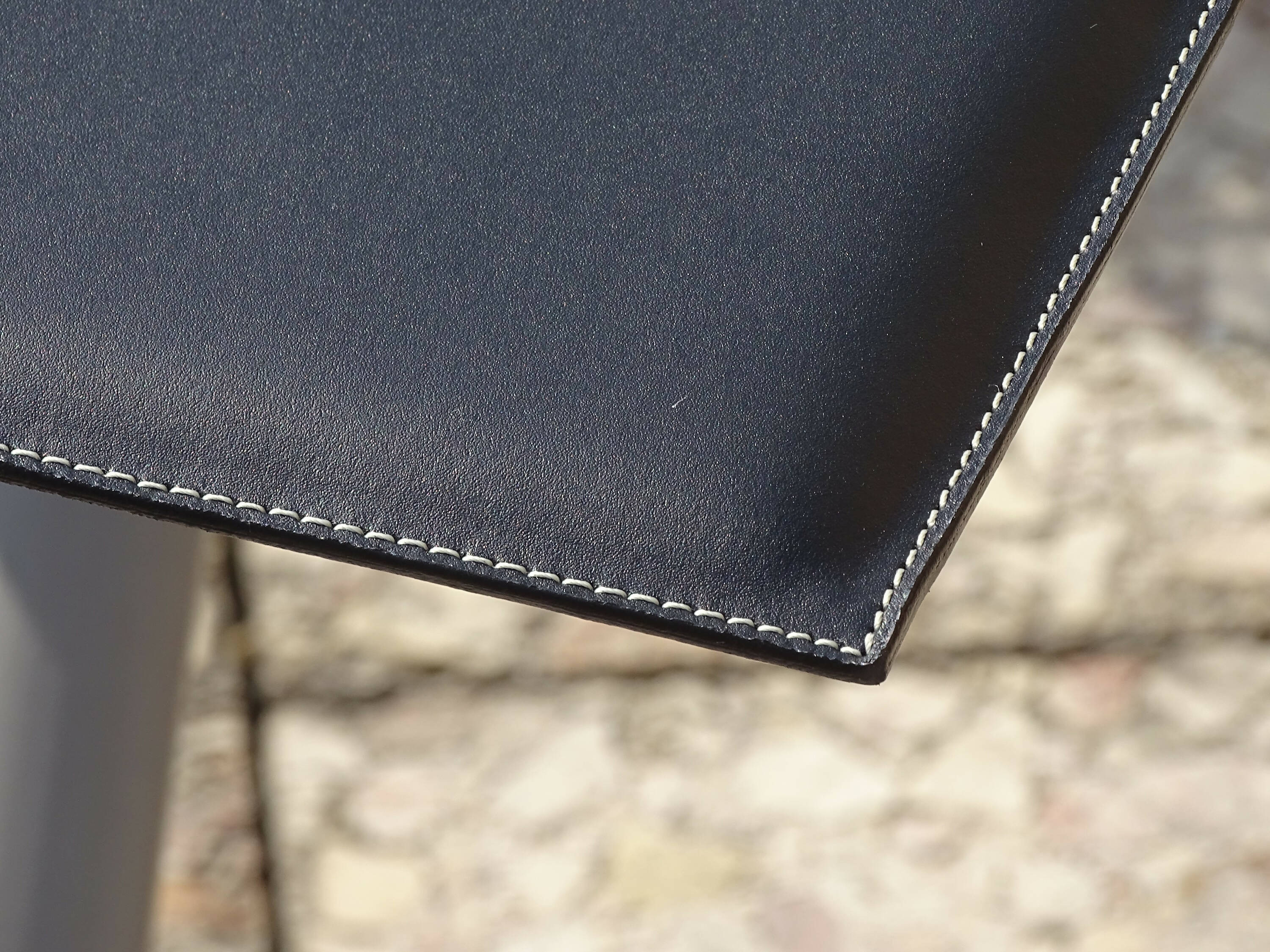 Sous-main Beaurecueil double cuir Ebène | EMPREINTES Paris