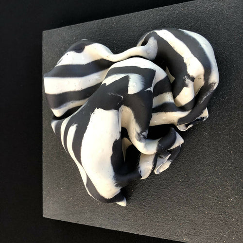 Bas relief tableau collection cœur porcelaine graphique 4 | EMPREINTES Paris - EMPREINTES Paris