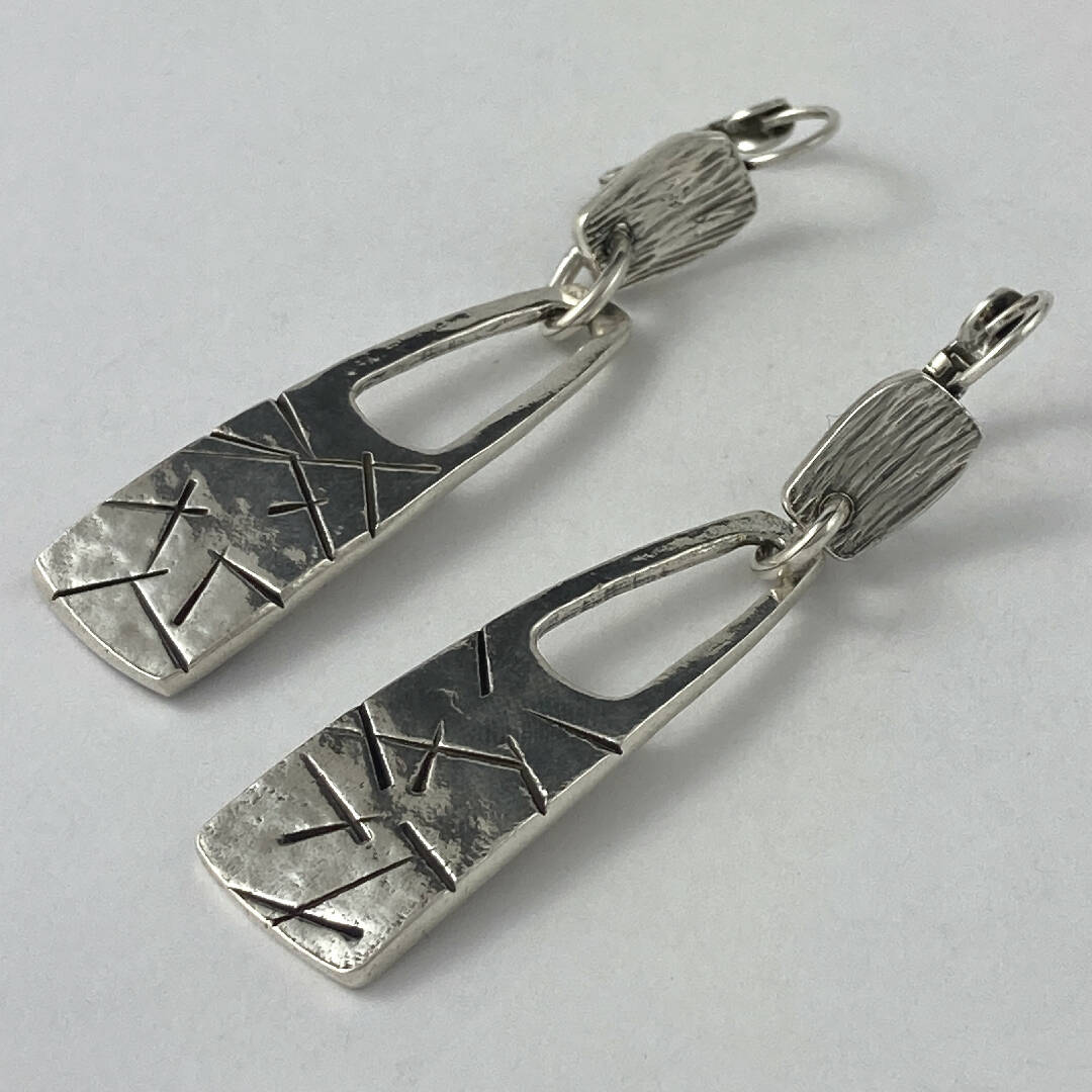 Boucles d’oreilles en étain Argenté 27 | EMPREINTES Paris