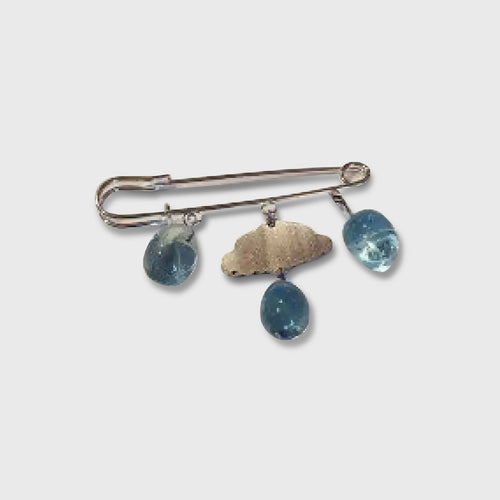 Broche nuage avec perles de pluie | EMPREINTES Paris - EMPREINTES Paris