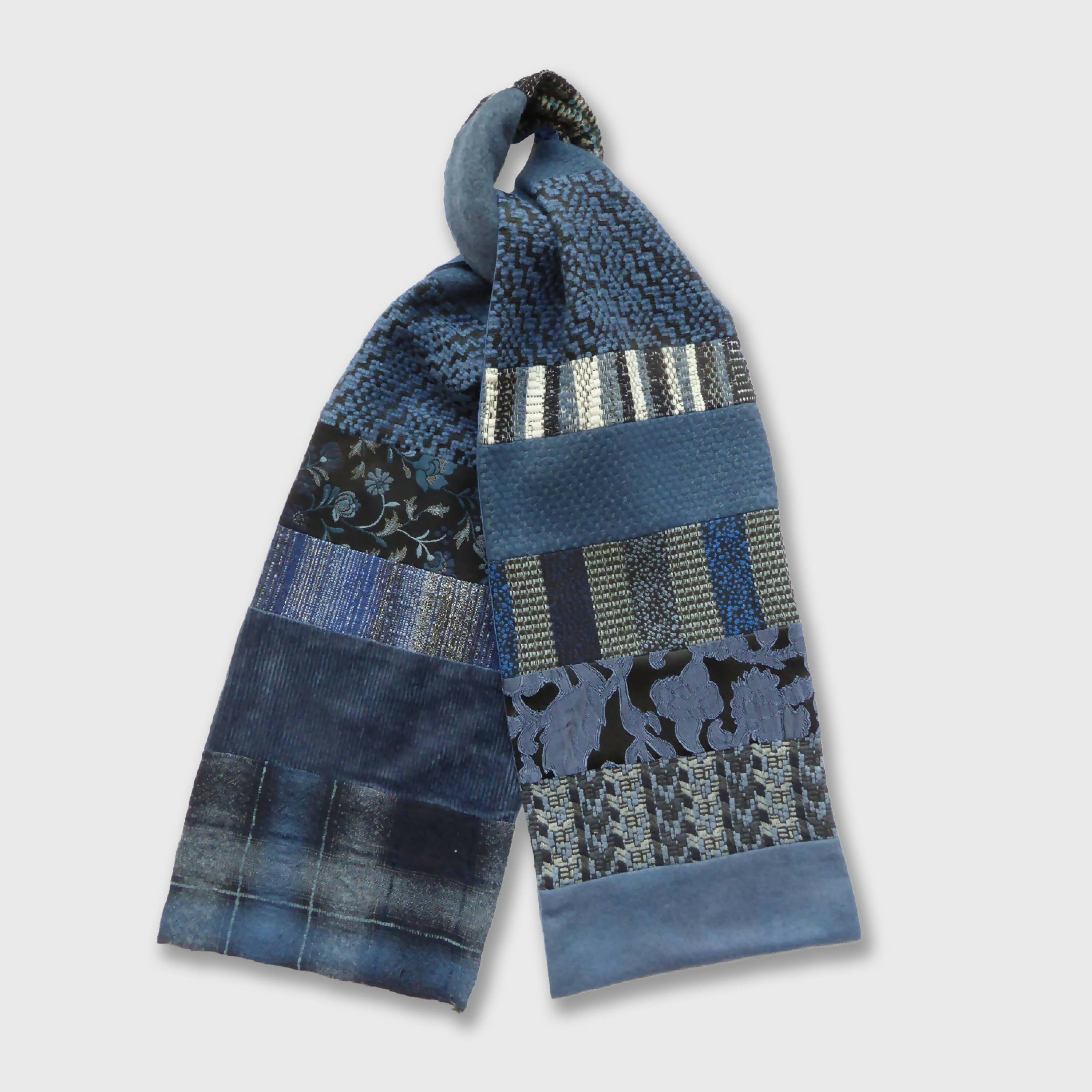 Écharpe hivernale homme- indigo | EMPREINTES Paris