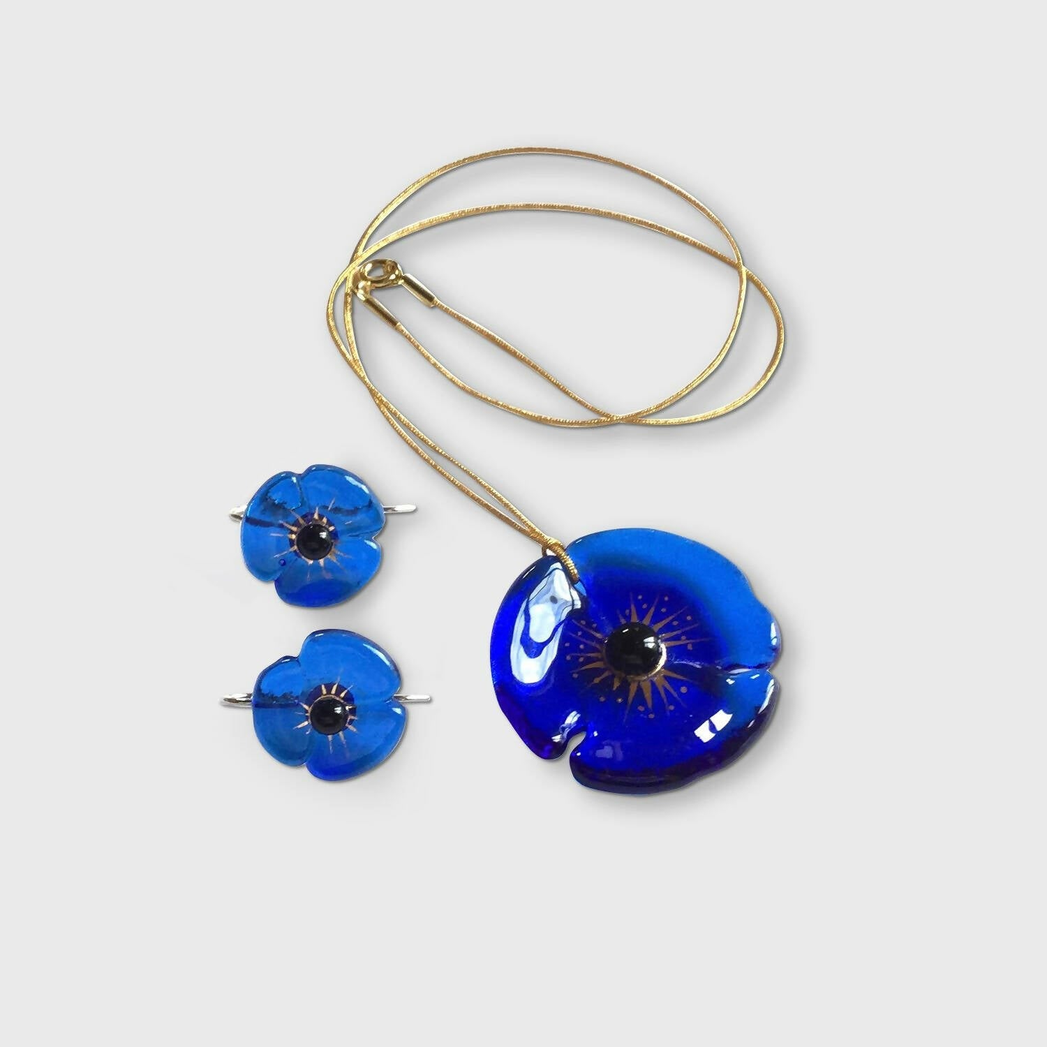 Parure COQUELICOT bleu roi | EMPREINTES Paris